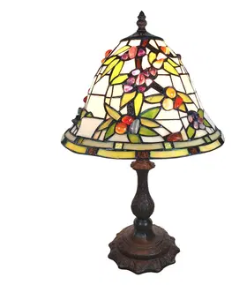 Svítidla Stolní vitrážová lampa Tiffany Mabelle - 31*31*47 cm Clayre & Eef 5LL-6019
