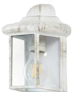 Rustikální venkovní nástěnná svítidla Rabalux venkovní nástěnné svítidlo Norvich E27 1x MAX 60W antikovaná bílá 8753