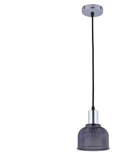 Svítidla    KL111065 - Lustr na lanku REFLECT 1xE27/15W/230V šedá/lesklý chrom 