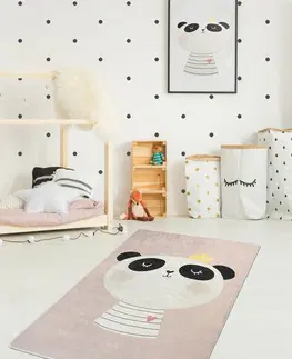Koberce a koberečky Conceptum Hypnose Dětský koberec King Panda 140x190 cm růžový