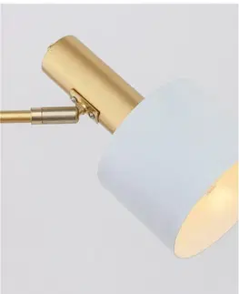 Designové stolní lampy NOVA LUCE stolní lampa PAZ zlatý kov bílé kovové stínidlo bílá základna E27 1x12W 230V IP20 bez žárovky 9426651