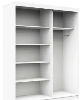 Šatní skříně Ak furniture Šatní skříň Mono 150 cm bílá