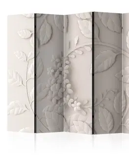 Paravány Paraván Paper Flowers (Cream) Dekorhome 225x172 cm (5-dílný)