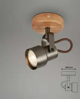 Industriální bodová svítidla BRILONER Bodové svítidlo pr. 9 cm 1xGU10 5W 460lm antická šedá BRILO 2872-015
