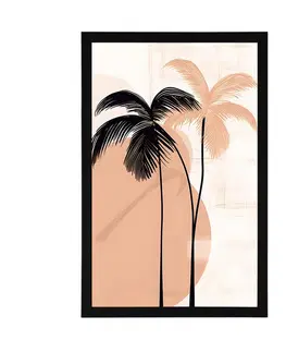 Abstraktní tvary Plakát abstraktní botanické tvary palmy
