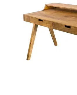 Psací stoly LuxD Designový psací stůl Freddo 120 cm mango