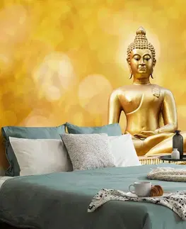 Samolepící tapety Samolepící tapeta zlatá socha Buddhy