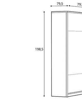 Šatní skříně JERIMOTH rohová skříň, buk iconic/bílý lesk/šedá, 5 let záruka