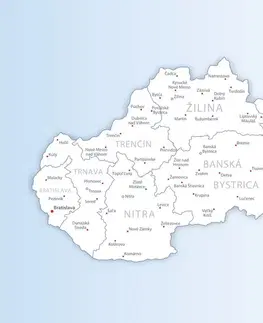 Obrazy mapy Obraz mapa Slovenské republiky