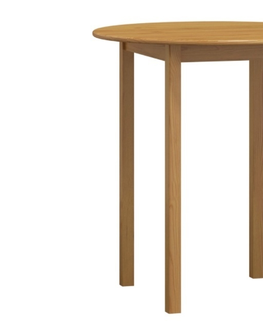 Jídelní stoly Stůl DASHEN 3, průměr 80 cm, masiv borovice, moření olše
