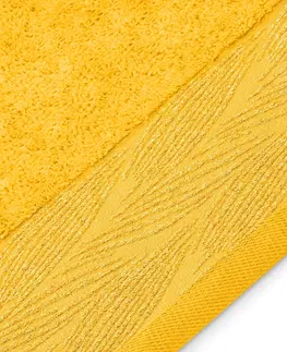 Ručníky AmeliaHome Sada 3 ks ručníků ALLIUM klasický styl žlutá, velikost 30x50+50x90+70x130