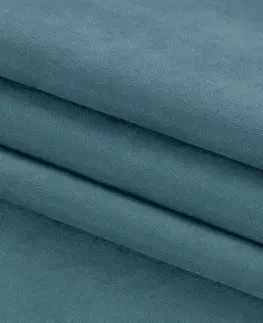 Záclony HOMEDE Závěs MILANA klasická transparentní dračí páska 5 cm s třásněmi 3 cm modrý, velikost 560x175