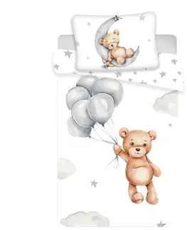 Povlečení Jerry Fabrics Dětské bavlněné povlečení do postýlky Medvídek baby, 100 x 135 cm, 40 x 60 cm
