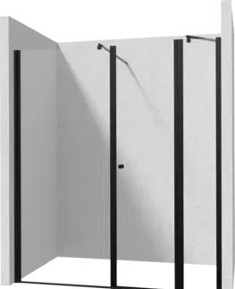 Sprchové kouty DEANTE/S pevná stěna 110, výklopné dveře 100 KTSUN43P+KTS_N31P+KTS_N11X KERRIA/0202