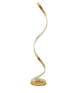 Designové stojací lampy NOVA LUCE stojací lampa LEON plátkovaný zlatý hliník a akryl LED 28W 230V 3000K IP20 9512110