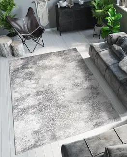 Moderní koberce Šedý designový koberec s jemným vzorem