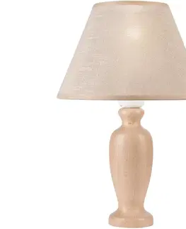 Lampy  Stolní lampa AMFORA 1xE27/60W/230V béžová/buk 