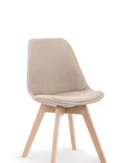 Židle HALMAR Jídelní židle Leena béžová/buk
