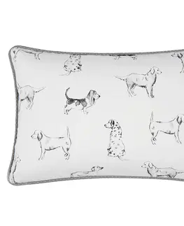 Dekorační polštáře Polštář s výplní s bavlněným povlakem Dog Love - 35*50 cm Clayre & Eef DOL36