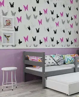 Postele BMS Dětská postel s přistýlkou Eryk 2 | šedá Barva: Šedá / bílá, 200 x 90 cm