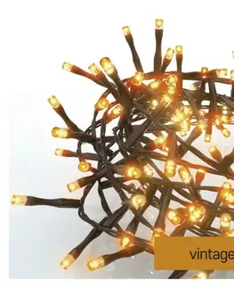 LED řetězy EMOS LED vánoční řetěz – ježek, 12 m, venkovní i vnitřní, vintage, časovač D4BV03