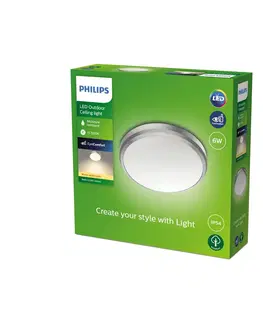 Venkovní stropní osvětlení Philips Philips Doris LED venkovní světlo IP54 2 700K nikl