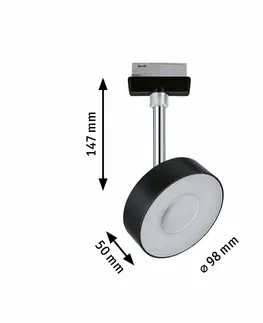 Svítidla Paulmann URail PAULMANN URail LED-spot Circle 5W černá mat 2700K kov/umělá hmota stmívatelné 969.15