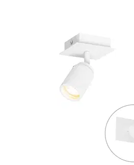 Nastenna svitidla Moderní koupelnové bodové bílé čtvercové IP44 - Ducha