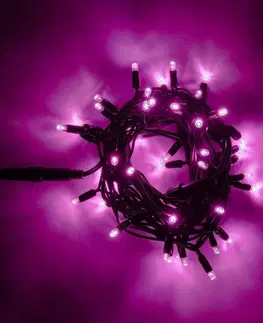LED řetězy DecoLED LED světelný řetěz 5 m, růžová, 50 diod, IP67