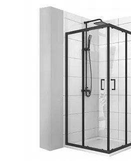 Sprchové kouty CALANI Sprchový kout VITO 90*90 černá CAL-K6003