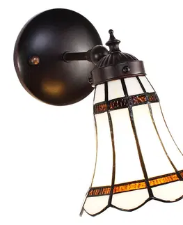 Svítidla Nástěnná lampa Tiffany s bílým stínidlem BrownLine - 17*12*23 cm E14/max 1*40W Clayre & Eef 5LL-6205