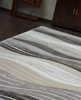 Koberce a koberečky Dywany Lusczow Kusový koberec ACRYLOVY YAZZ 1760 hnědý / tmavě béžový, velikost 160x220