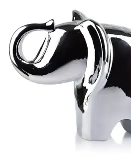  Mondex Keramický slon MIA SILVER IV stříbrný