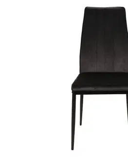 Jídelní sety Jídelní židle ATOM VELVET Signal Černá