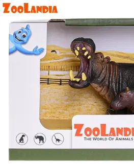Hračky MIKRO TRADING - Zoolandia hroch s mládětem 5-12cm v krabičce