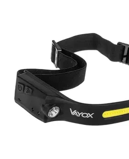 Čelovky Vayox LED Nabíjecí čelovka se senzorem 2xLED/5V IP44 350 lm 8 h 1200 mAh 