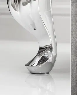 Noční stolky LuxD Noční stolek Spectacular, 45 cm, stříbrno-šedý