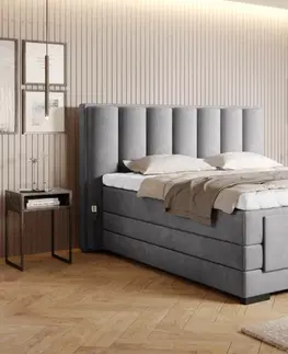 Postele Čalouněná postel VEROS Boxsprings 160 x 200 cm Nube 03