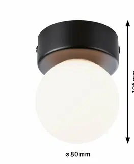 Moderní stropní svítidla PAULMANN Selection Bathroom stropní svítidlo Gove IP44 G9 230V max. 20W černá mat/satén