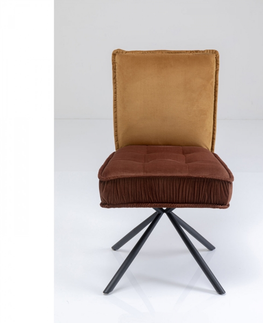 Jídelní židle KARE Design Hnědá čalouněná jídelní židle Chelsea