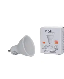 SmartHome LED ostatní žárovky PRIOS Prios LED GU10 žárovka plast 7W WLAN opál 827, 2ks