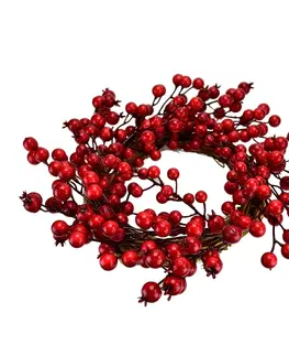 Květiny Věnec s červenými bobulemi Cedrino, 30 cm