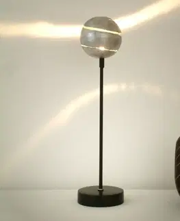 Stolní lampy Holländer Dekorační stolní lampa KULOVÝ BLESK STŘÍBRO železo