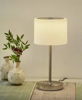 Stolní lampy BANKAMP BANKAMP Grazia LED stolní lampa, hliník/bílá