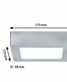 LED stropní svítidla Paulmann stropní svítidlo Lunar LED Panel 11,1 W Chrom mat, hliník 706.48 P 70648