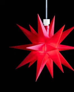 Vánoční světelná hvězda STERNTALER Pro vnitřní použití - 18cípá hvězda Ø 12cm červená