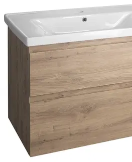 Koupelnový nábytek AQUALINE ALTAIR umyvadlová skříňka 86,5x60x45cm, dub emporio AI390