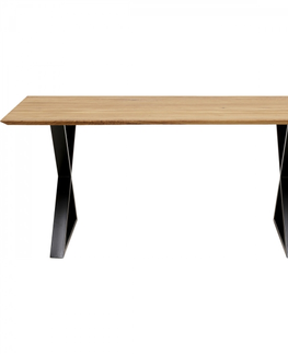 Jídelní stoly KARE Design Jídelní stůl Symphony Oak Cross - černý, 180x90cm