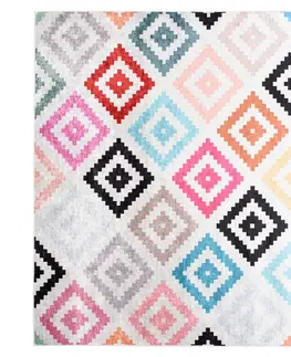 Moderní koberce Trendy koberec s barevným geometrickým vzorem