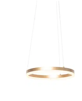 Zavesna svitidla Designová závěsná lampa zlatá 40 cm včetně LED 3 stupně stmívatelná - Anello